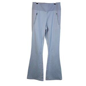 Athleta Peak Hybrid Fleece Pants, Flare Leg, Blue, Pull On, Stretch, Size M-Tall